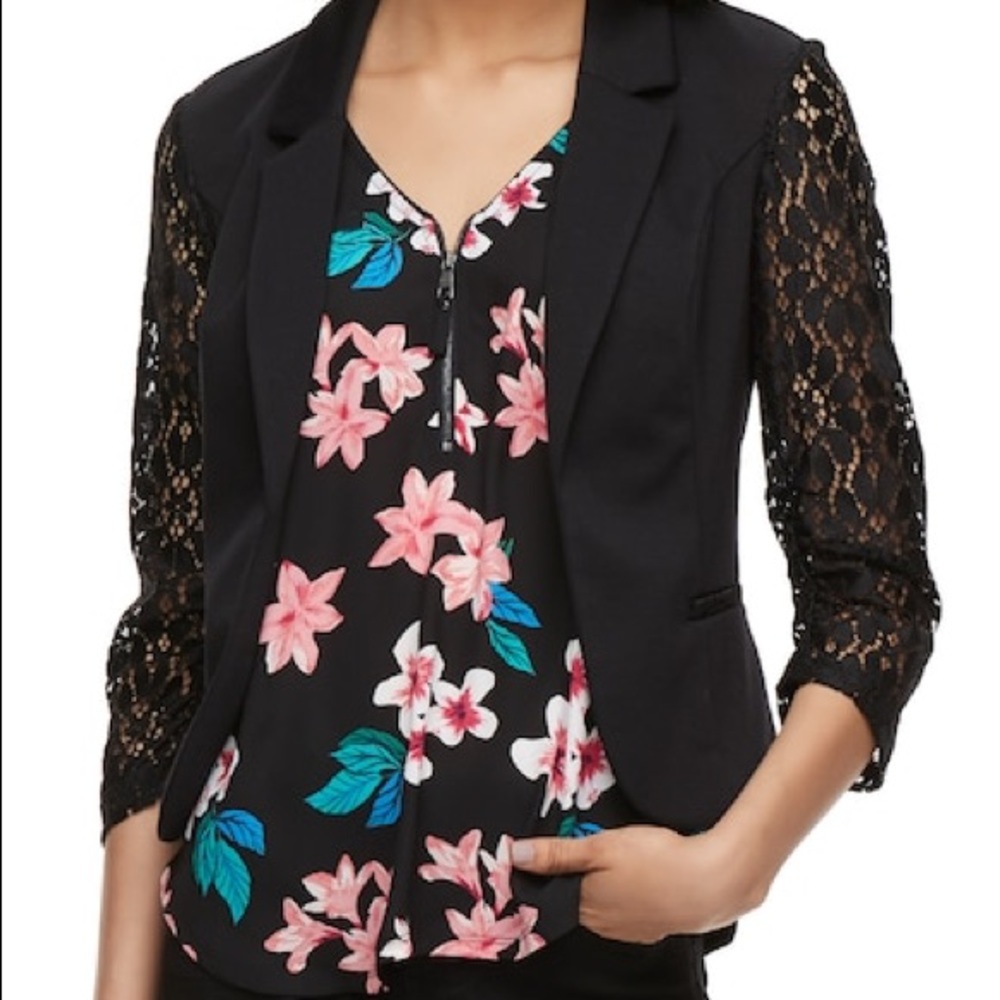 Candies Black Blazer with lace